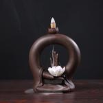 Lotus Bergamot Backflow Incense Burner for Relaxation