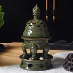PEVSCO Ceramic Incense Burner for Relaxation & Aromatherapy