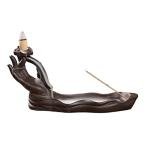 Buddha Palm Backflow Incense Burner for Aromatherapy