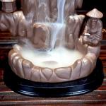 Mountain Stream Waterfall Incense Burner for Relaxation