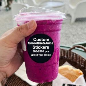 Custom Waterproof Stickers for Smoothies & Shakes