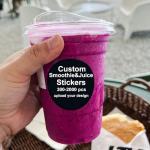 Custom Waterproof Stickers for Smoothies & Shakes
