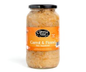 Organic Carrot & Fennel Sauerkraut - 1kg Jar