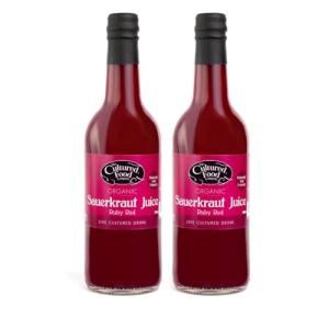 Ruby Red Organic Sauerkraut Juice - Probiotic Goodness