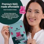 Vegan Raspberry Flavor NMN Gummies for Energy Boost