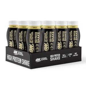 ON High Protein Shake Bottles, Vanilla Flavor, 12-Pack