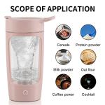 EQURA Rechargeable Electric Protein Shake Mixer (Pink)