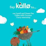 Kallo Coconut Curry Veggie Cakes and Crackers