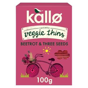 Kallo Beetroot & Seed Veggie Thins Crackers