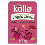 Kallo Beetroot & Seed Veggie Thins Crackers