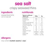 Crispy Sea Salt Seaweed Thins - Vegan Snack