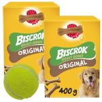 BISCROK Gravy Bones Treats Bundle with Tennis Ball