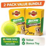 BISCROK Gravy Bones Treats Bundle with Tennis Ball