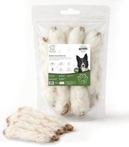 Natural Air-Dried Rabbit Feet Treats for Dogs