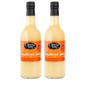 Spicy Organic Sauerkraut Juice with Herbs - 2 Bottles