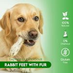 Natural Air-Dried Rabbit Feet Treats for Dogs