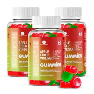 Dr. Robaina Apple Cider Vinegar Gummies – Supports Metabolism, Debloat & Weight Loss – ACV Gummies, Appetite Suppressant – Vegan, Non-GMO, Gluten-Free, Made in USA