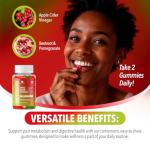 Dr. Robaina Apple Cider Vinegar Gummies – Supports Metabolism, Debloat & Weight Loss – ACV Gummies, Appetite Suppressant – Vegan, Non-GMO, Gluten-Free, Made in USA