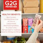 G2G Protein Bar, Almond Oatmeal Cookie, Real Food Ingredients, Refrigerated for Freshness, Healthy Snack, Delicious Meal Replacement, Gluten-Free, 32 Count (4 Packs of 8)