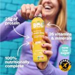 BOL Banana Power Shake - Ready-to-Drink Nutritionally Complete Meal (300Kcal) | 25g High Protein Shake | Low Sugar, High Fibre (9g), Plant-Based, Low Calorie Meal Replacement Shake (410ml x 6 Bottles)