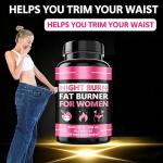 Night Time 𝐅𝐚𝐭 𝐁𝐮𝐫𝐧𝐞𝐫 for Women, Supplement with Relaxing Support, Sleep & Relaxing, Balanced Night Routine, 60 Capsules (1)