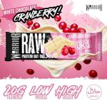 Warrior Raw Protein Bars 12 x 75g – High Protein Snacks, White Chocolate Cranberry – High Fibre Breakfast Bar, Low Sugar Meal Replacement Bars, Healthy Snacks On-the-Go, Rolled Oats Flapjack Multipack