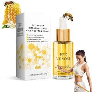 Lymphatic Drainage Drops,Bee Venom Belly Button Drops,Belly Button Cleaner,Bee Venom Body Oil,Bee Venom Drops,Skin Tightening Belly Fat Burner for Women,30ml