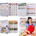 3 Piece Laminated Diabetic Food List and Meal Planner, Including Diabetes Meal Guide Food List and Diabetic Snacks for Healthy Life Habbit, 30 x 21cm