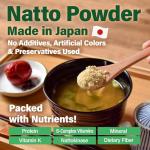 YAMASAN KYOTO UJI Japanese Natto Fermented Soybean Powder（50g）, Freeze-Dried Natto Powder, Good Source of Vitamin K, Japanese Probiotic and Prebiotic Superfood – Non-GMO, Vegan, Made in Japan