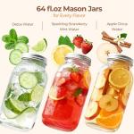 ComSaf Large Glass Mason Jars for Preserving