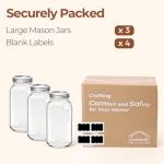 ComSaf Large Glass Mason Jars for Preserving