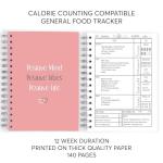 12-Week Food Journal for Calorie Counting