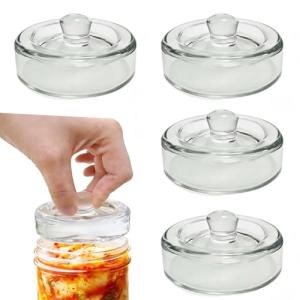 Glass Fermenting Weights for Vegetables - 4 Pack