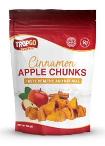 Tropgo Dried Cinnamon Apple Chunks - 120g Snack