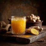 Golden Sauerkraut Juice with Turmeric - Probiotic Drink