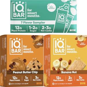 IQBAR Keto Protein Bar Sampler - 12 Count