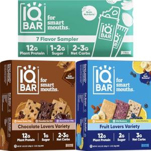 Keto Protein Bar Sampler: Chocolate & Fruit Flavors