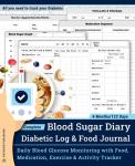 Blood Sugar Diary & Food Journal Tracker