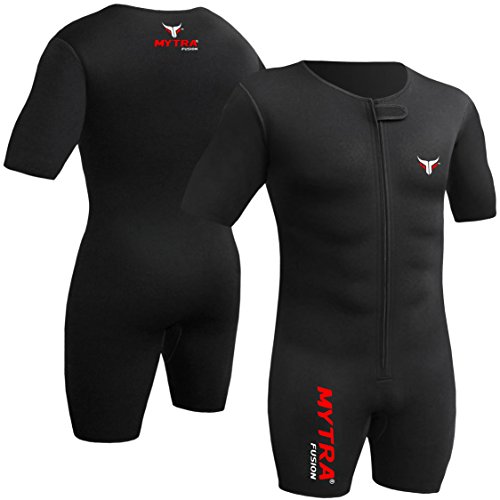 Mytra Fusion Sweat Suit for Weight Loss (2XL, Black)