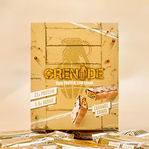 Grenade High Protein Bar - Caramel Chaos, 12-pack
