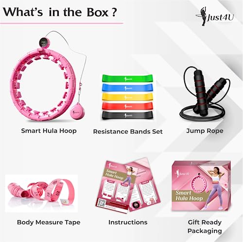 4-in-1 Smart Weighted Hula Hoop Fitness Set