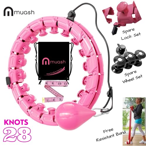 Muash Weighted Hula Hoop Set for Adult Fitness
