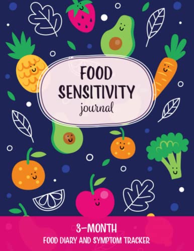 Food Sensitivity Journal: Cute 3-Month Food Diary and Symptom Tracker, Low-FODMAP Food Diary, IBS Diet Notebook, Food Allergy Logbook