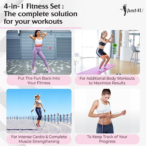 4-in-1 Smart Weighted Hula Hoop Fitness Set