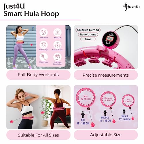 4-in-1 Smart Weighted Hula Hoop Fitness Set