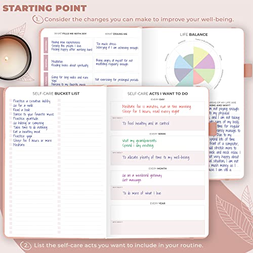Clever Fox Self-Care Journal – Wellness & Daily Reflection Notebook – Mental Health & Personal Development Journal – Self-Care, Meditation & Mood Journal for Women & Men – A5 Size (Light Pink)
