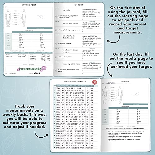 Clever Fox Food Journal Pro – Diet & Wellness Planner for Women & Men – Weight Loss Diary with Calorie Tracker – Food Log for Tracking Meals, Exercise & Weightloss - 18.5 x 26cm, Undated - Aquamarine
