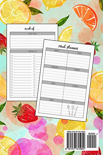 Meal Planner Journal: 52 Week Meal Prep Book Diary Log Notebook Weekly Menu Food Planners & Shopping List Journal Size 6x9 Inches 104 Pages: Volume 5 (Food Planners Journal)