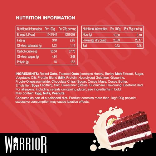 Warrior Raw Protein Flapjacks - Red Velvet Cake