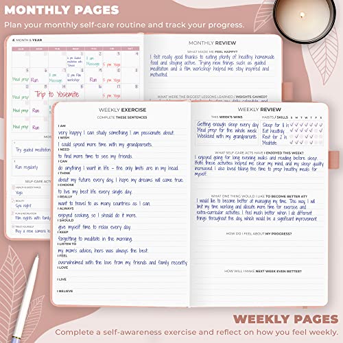 Clever Fox Self-Care Journal – Wellness & Daily Reflection Notebook – Mental Health & Personal Development Journal – Self-Care, Meditation & Mood Journal for Women & Men – A5 Size (Light Pink)